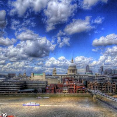 City Of London And Millenium Bridge