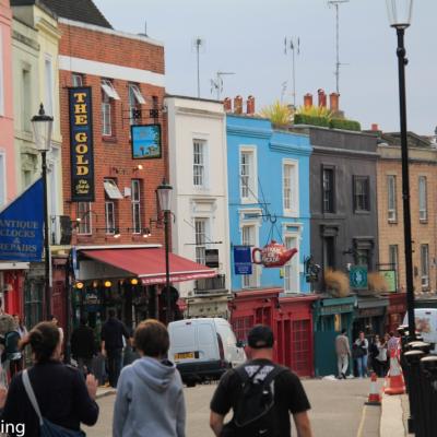 Notting Hill Farbige Hauser Auf Der Portobello Road